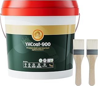 35 oz Gray Roof Sealant Waterproof, Elastomeric Roofing Coating Liquid Waterproofing Paint Adhesive, Solar Reflective Sealer for Outdoor Flat, Metal Roofs Leak Repair 1KG