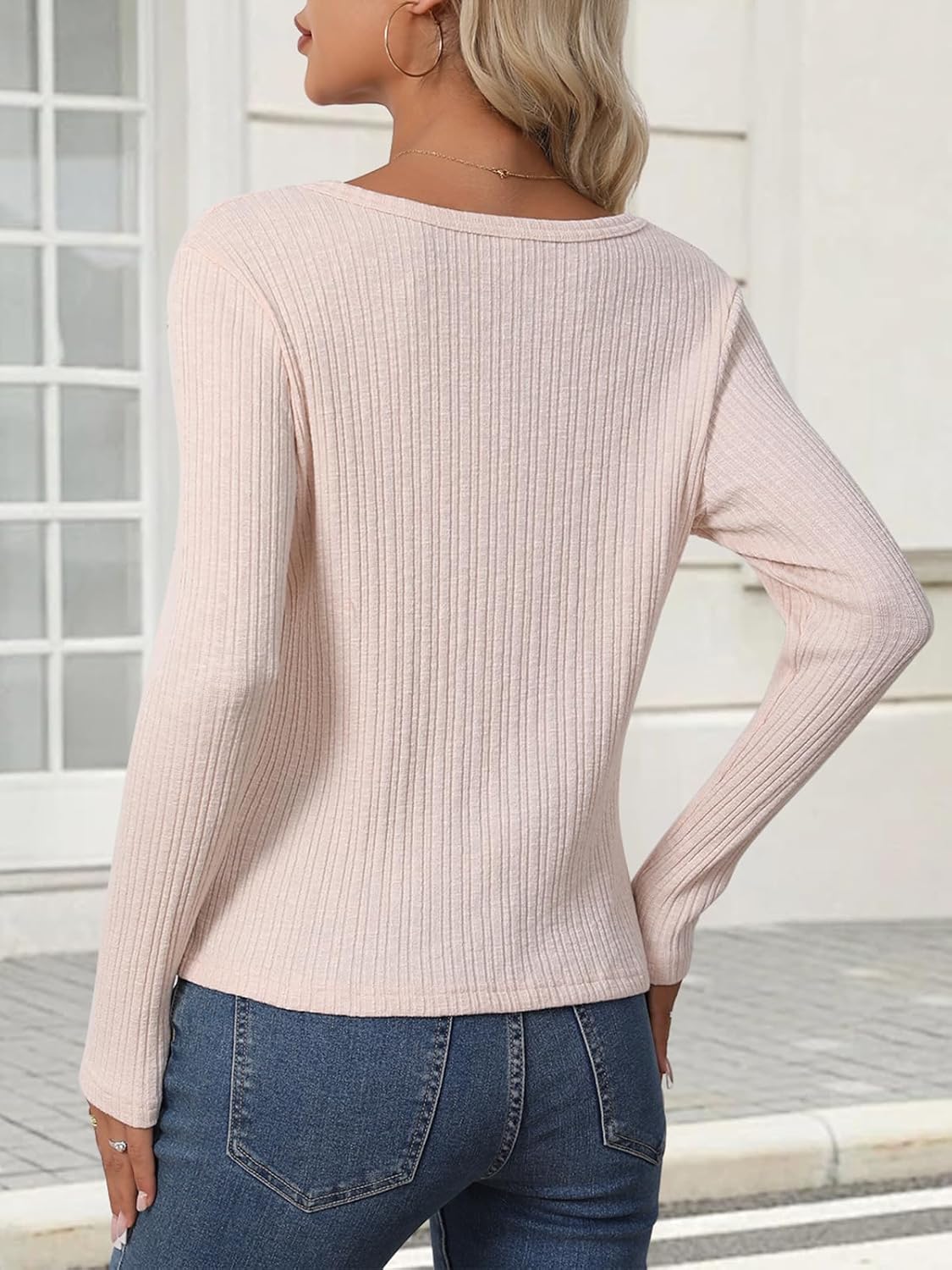 Tie Front Cardigan for Women 2025 Lightweight Cropped Ribbed Knit Shrug Fall Open Front Bow Cardigan Tops - Image 7