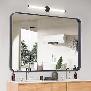 KOCUUY Bathroom Mirror 30" x 40", Rectangle Mirror with Black Frame, Vanity Mirror for Wall, Wall Mounted Mirror for Bedroom Bathroom Living Room Entryway, Horizontal or Vertical