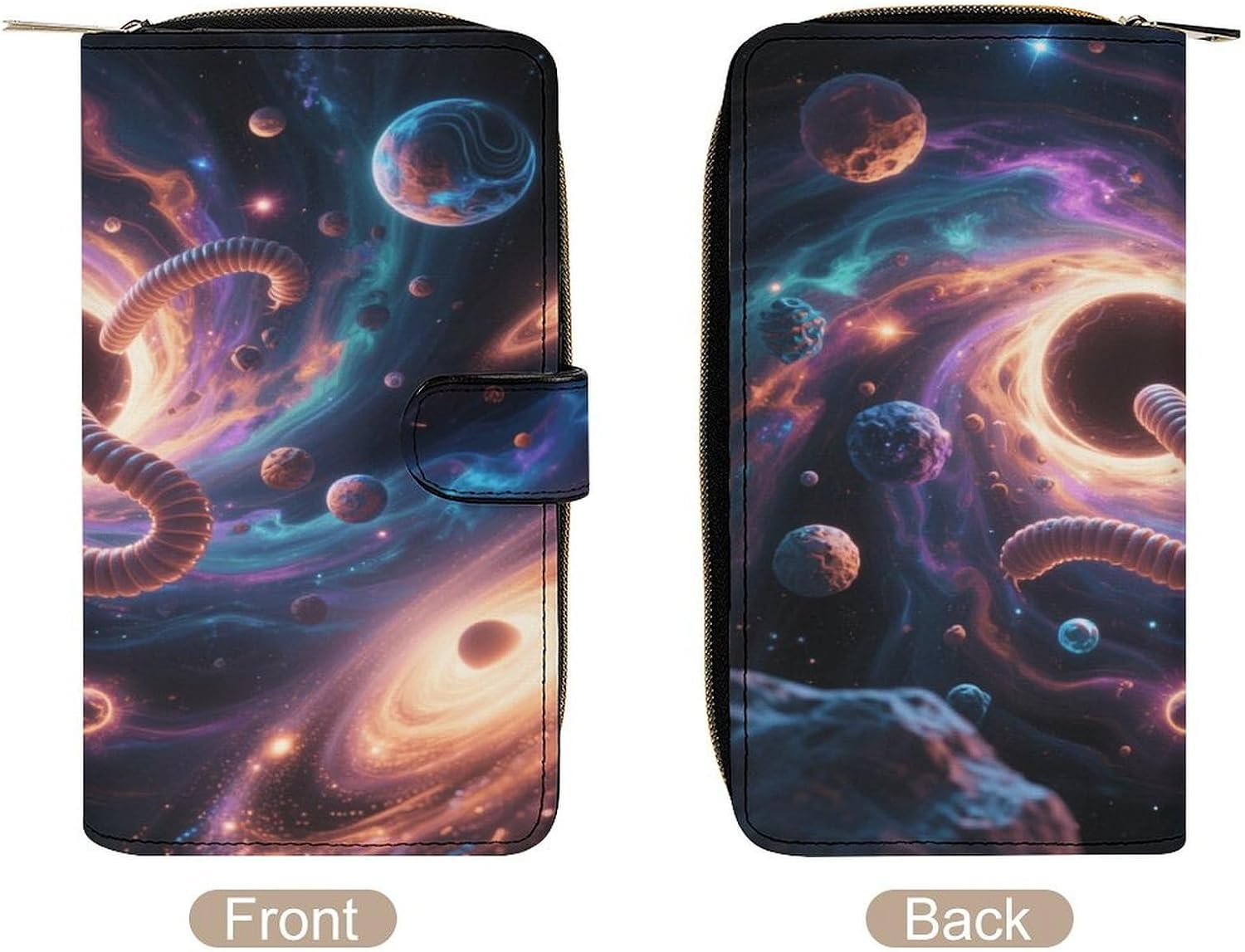 Interstellar Wormhole Travel Wallet for Men & Women RFID Blocking Card Organizer Credit Card Holder Large Capacity