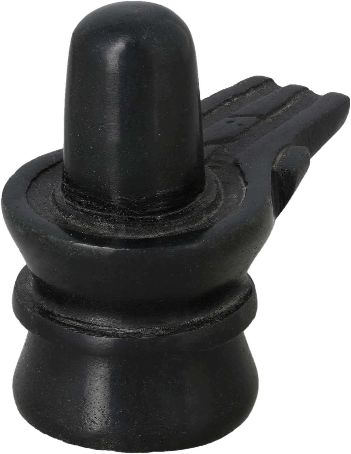 Hindu God Shiva Lingam Statue for Puja, Stone Carving, Portable Size for Travel