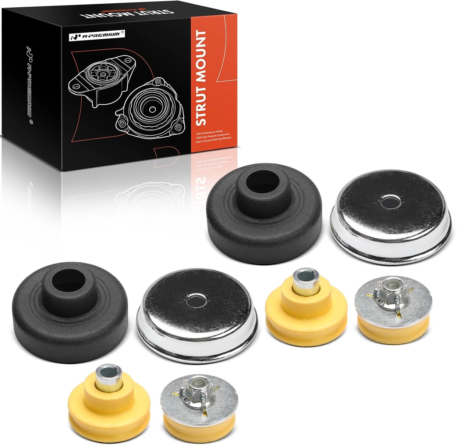 A-Premium Rear Upper Suspension Strut Mounts Compatible with BMW 325i 2006, 325xi 2006, 328i 2007-2013, 328i xDrive, 328xi, 330i, 330xi, 335d, 335i, 335i xDrive, 335is, 335xi, M3, 128i, 135i, 2-Pack