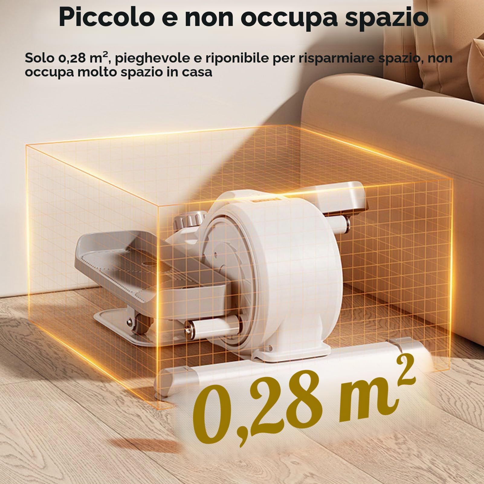 Ellipse Leg Exerciser per Anziani e Adulti, pedaliera elettrica con 16 velocità Regolabili, Stepper per Esercizi di Salute e Fitness