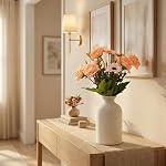 White Ceramics Bud Vase Minimalism Vintage Small Flower Vase Decorative Mini Bud Vase Diffuser Bottles Essential Oil Bottles for Wedding Table Centerpieces Party Home Office Decor