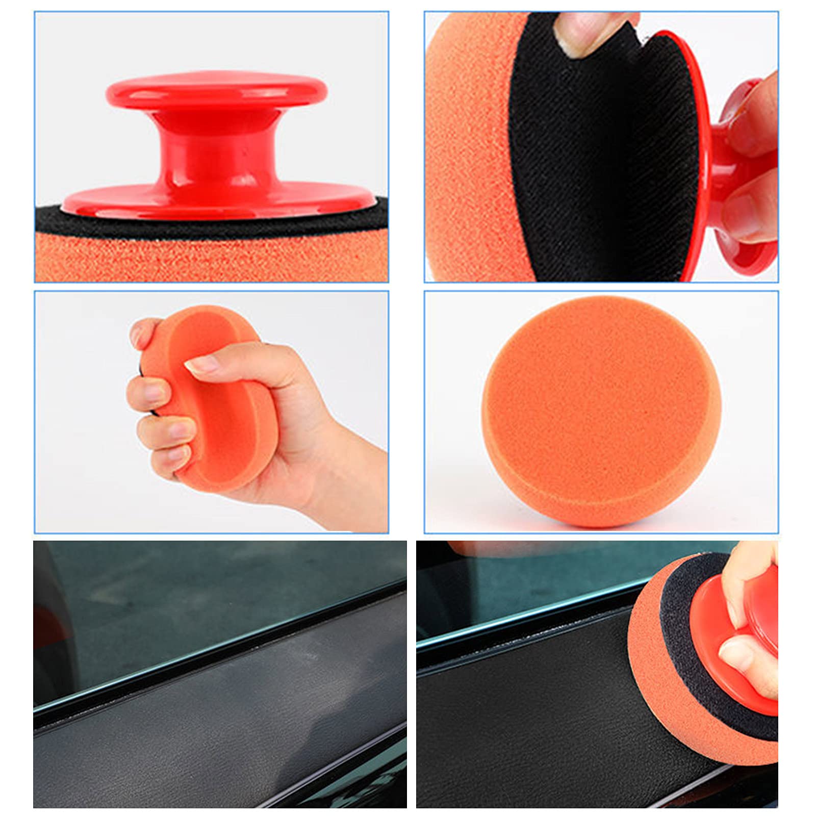 Cera Solida per Auto, Cera lucidante per Rivestimento con spugne, per Prodotti per ceratura per la Cura della Riparazione di Bellezza per superfici verniciate per autoveicoli, 250 ml (Bianca)