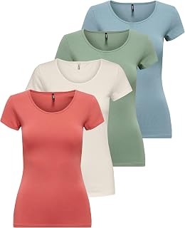 Women's Onllive Love S/S O-Neck TOP JRS Blouse