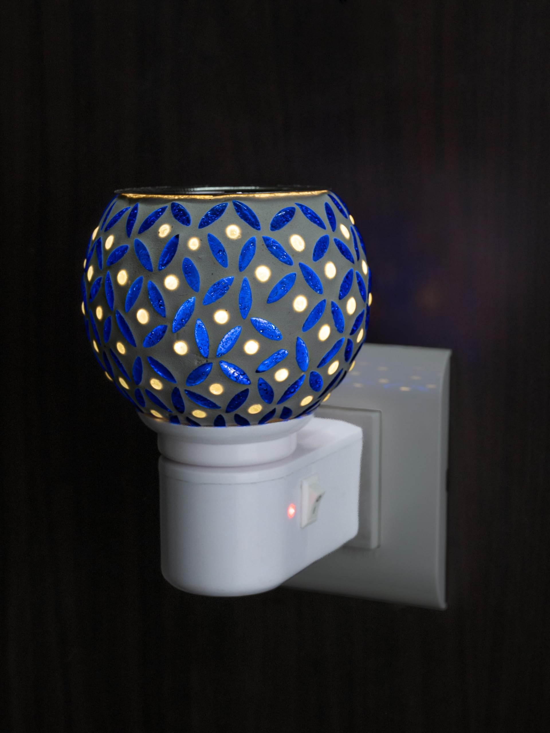 Adornefy Premium Ceramic Kapoor Dhani Aroma Diffuser with Multi Color Design and Auto Cut Heating for Home Puja and Fragrance Use