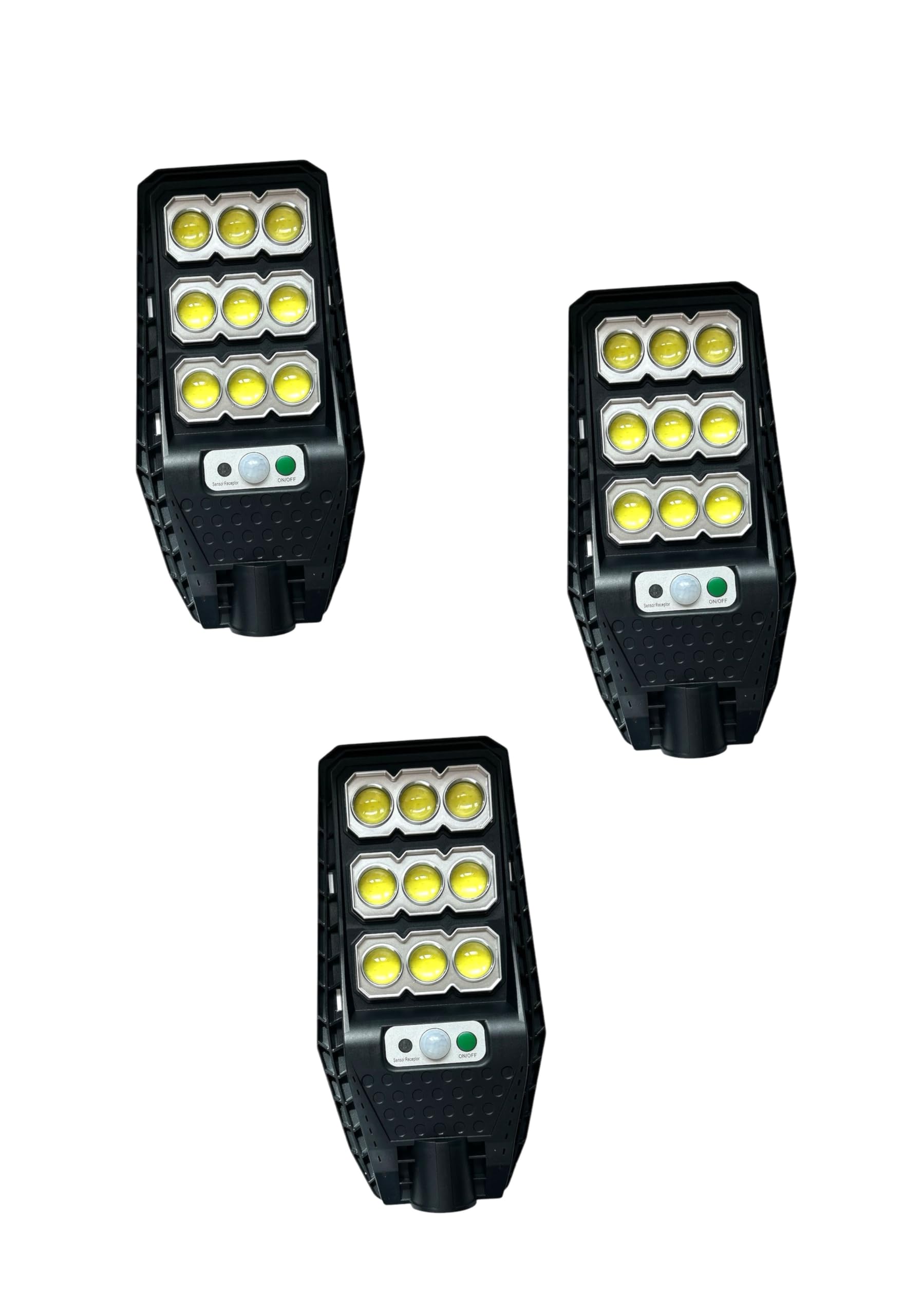 3 Pezzi Faretto LED 300W con Pannello Solare Integrato e Telecomando – Illuminazione Esterna Impermeabile con Staffa, Viti e Telecomando - CW973-3pz