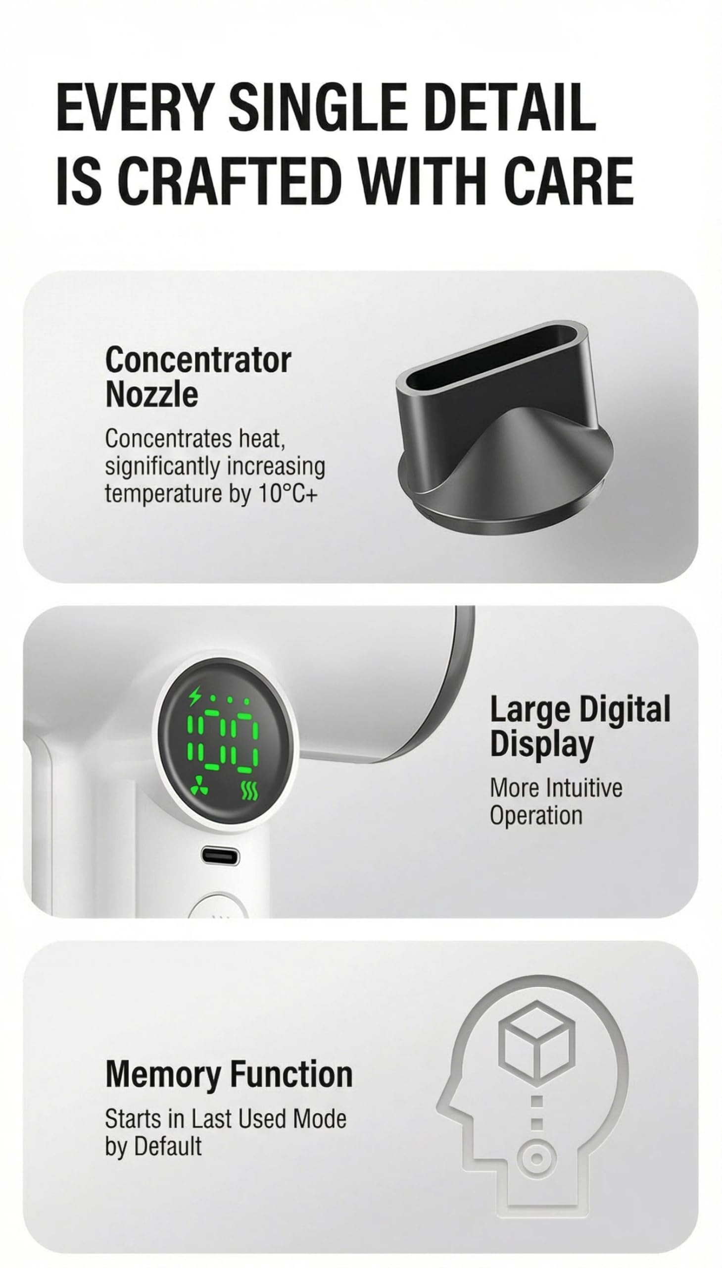 Secador de pelo portátil y recargable por USB, batería de litio de 15600 mAh, 6 niveles de velocidad y temperatura (caliente/frío), ideal para viajes, uso en casa, en coche o en Rand