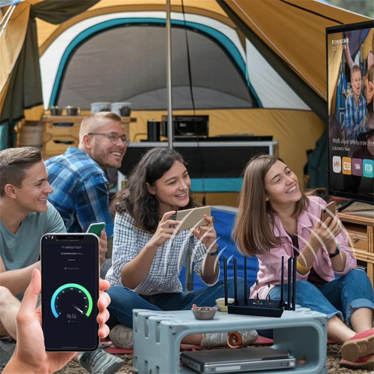 Enrutador WiFi 6 gratuito, acceso inalámbrico ilimitado a Internet por satélite