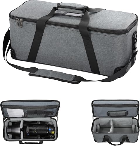 Neewer Bolsa de transporte con correa para el hombro, asa, espuma móvil acolchada para Studio Light CB300B CB200B FS150B CB100C CB60B RGB CB60 MS60B