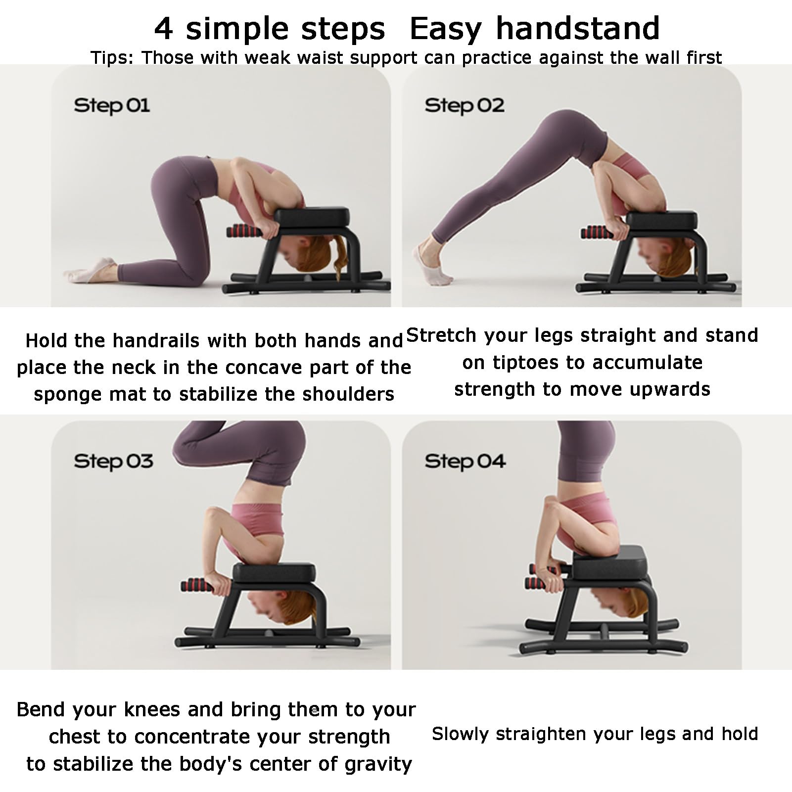 Sedia For Inversione For Yoga, Sgabello For Verticale Sulla Testa For Istruttore Di Piedi, Panca For Verticale For Yoga, Base A Otto For Evitare Il Ribaltamento