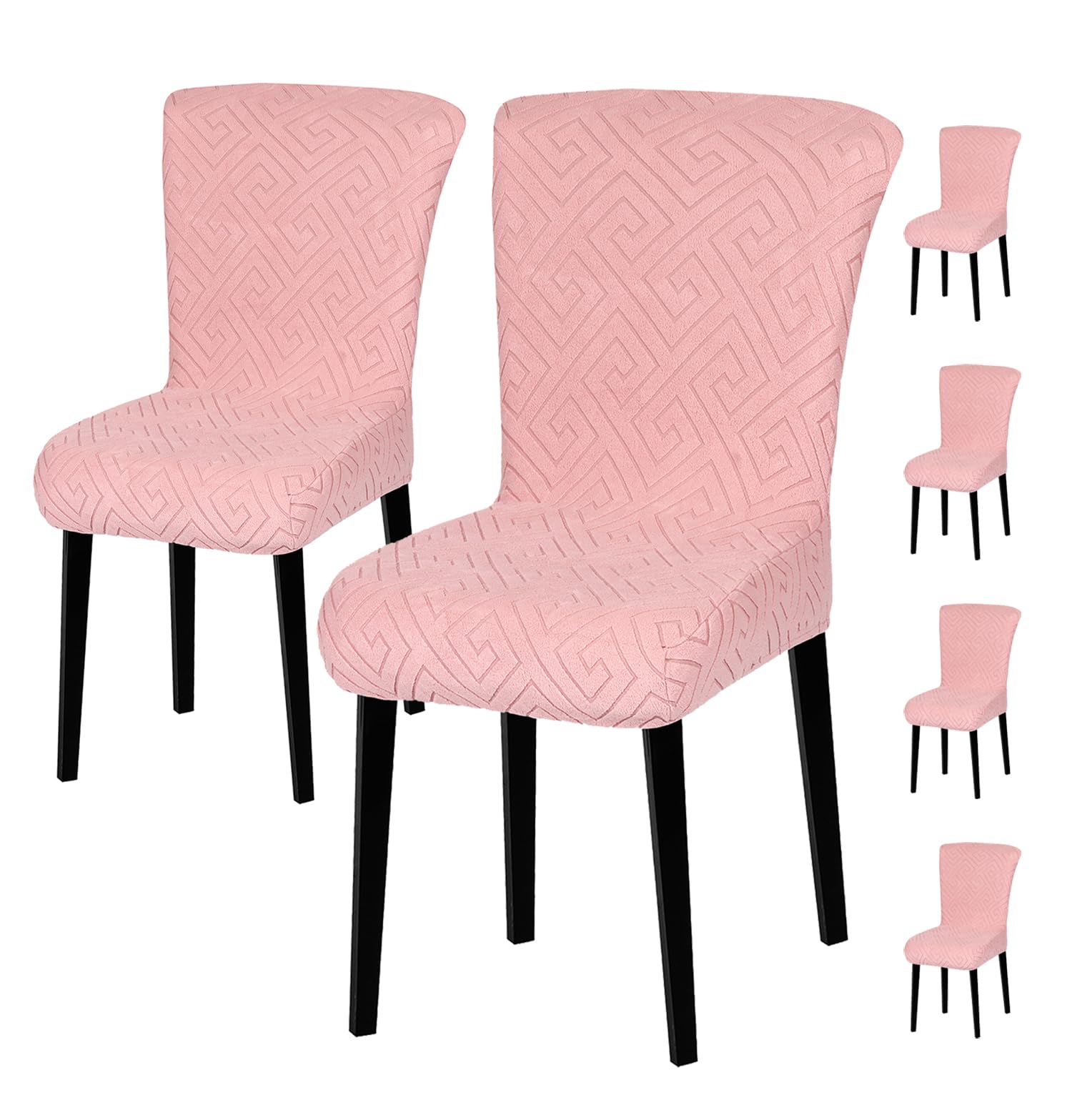 House of Quirk Stretchy Universal Jacquard Stretch Chair Cover Removable & Washable Short Dining Chair Cover Protector Seat Slipcover (Camel, Pack of 6) (B0DDBKBD5T) Amazon Price History, Amazon Price Tracker