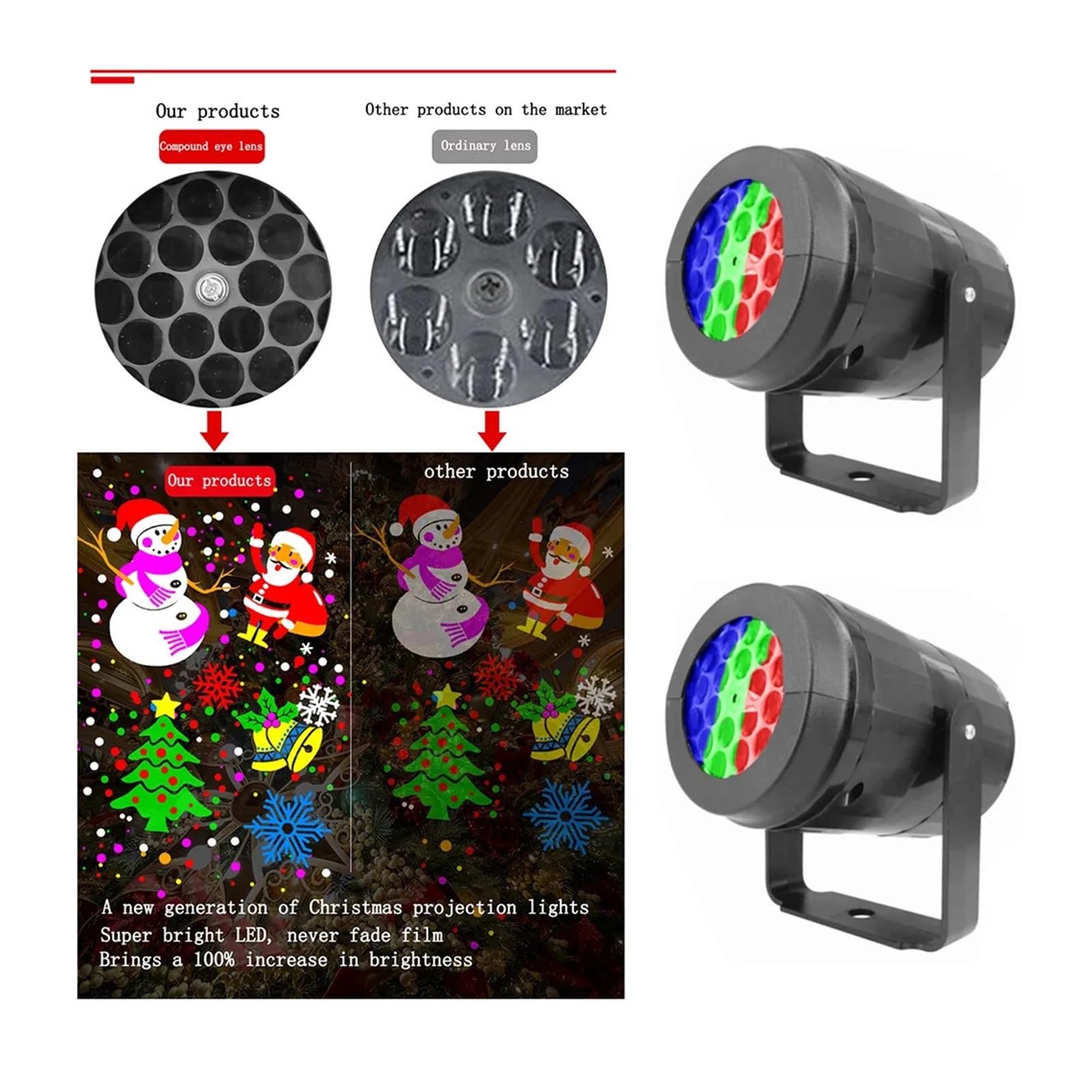 Projektorlicht, Halloween-Hologrammprojektor, LED-Projektor, Nachtlicht, Schneeflockenprojektor, Outdoor-Projektorlampe, 360° drehbar, Heim-, Weihnachts-, Fest- und Partydekoration für Hallo