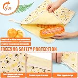 2 Pieces Beeswax Bread Bags 43cm×33cm, Reusable Bread Bags for Keeping Fresh with L Zipper and Handle, Bread Freshener Bags, Beeswax Bags - 3