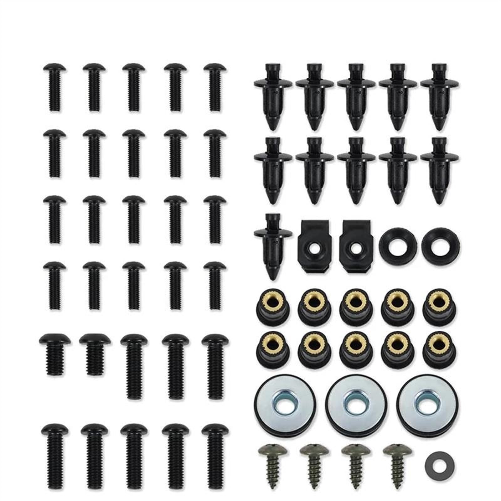 Motorcycle Aluminium Windscreen Fairing Bolt Nut Screw Fastener Clip For CBR1000RR CBR 1000RR 2017 2018 2019 CNC Alloy(Black)
