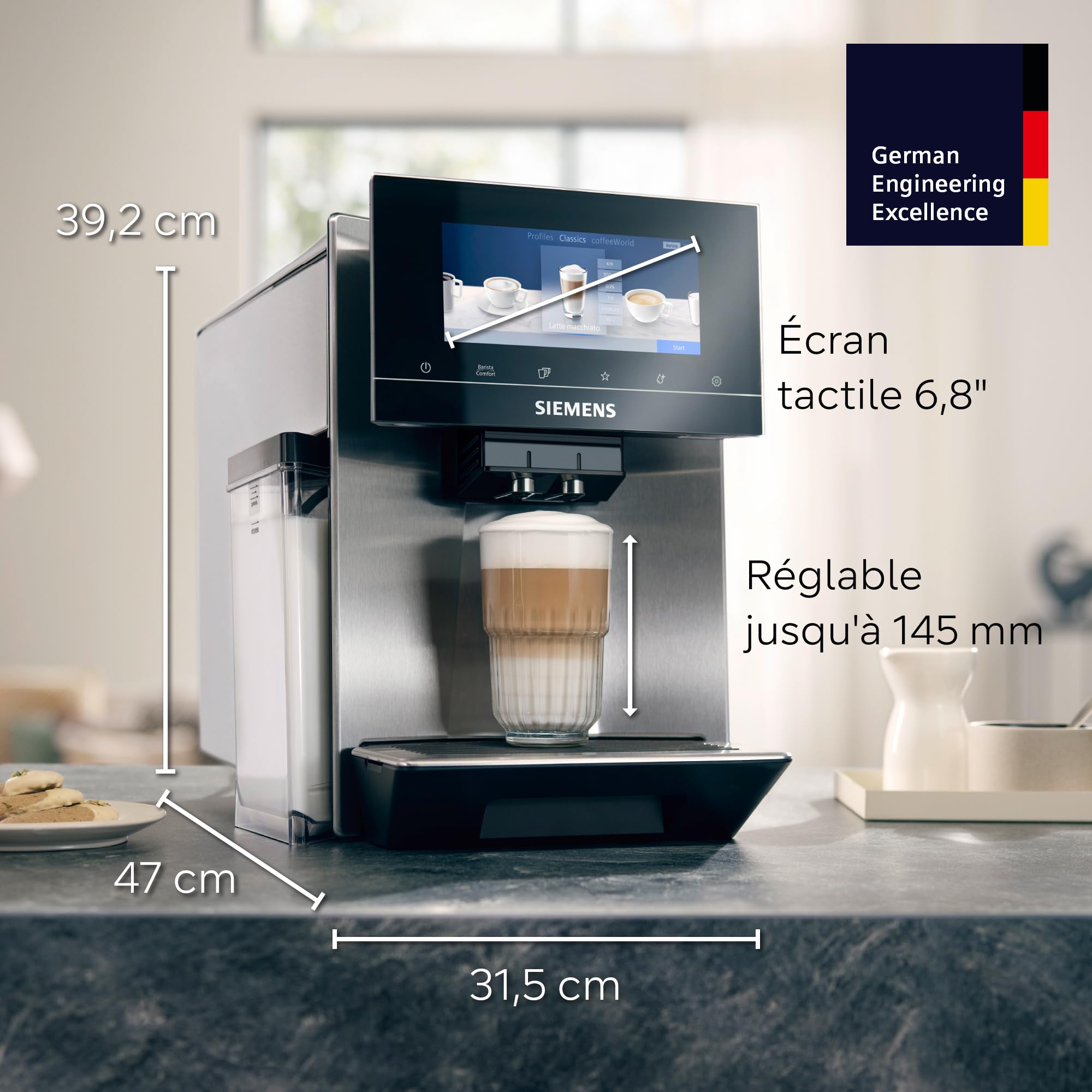 SIEMENS TQ903R03 EQ900 - Machine à café automatique, autoMilk Clean