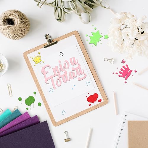 Miniatura 5 de Whaline Paquete de 80 hojas de tela de fieltro, suaves, gruesas, surtidas, 40 colores, para manualidades, costura, proyectos de arte de retazos, 5.9