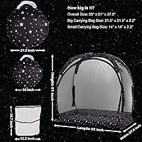 Vista 6 de Cubierta desplegable de seguridad para tienda de campaña para cuna para evitar que el niño se suba, toldo de red de estrella para cama de bebé