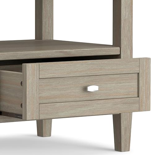 Miniatura 8 de Mesa de café Simpli Home Shaker, color marrón miel, Pino, Distressed Grey Distressed Grey,Gris niebla,Marrón (Tobacco Brown),Negro -,Carbón Marrón