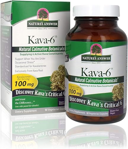 Nature's Answer Kava Root Powder Suplemento cápsulas vegetarianas, 90 unidades, ayuda calmante natural apoyo del estado de ánimo promueve el