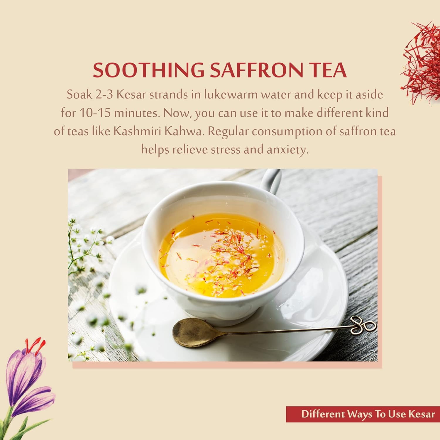 Upakarma Certified Natural, Pure and Organic Finest A++ Grade Kashmiri Kesar / Saffron Threads Mega Pack 2 Gram - Pack of 10