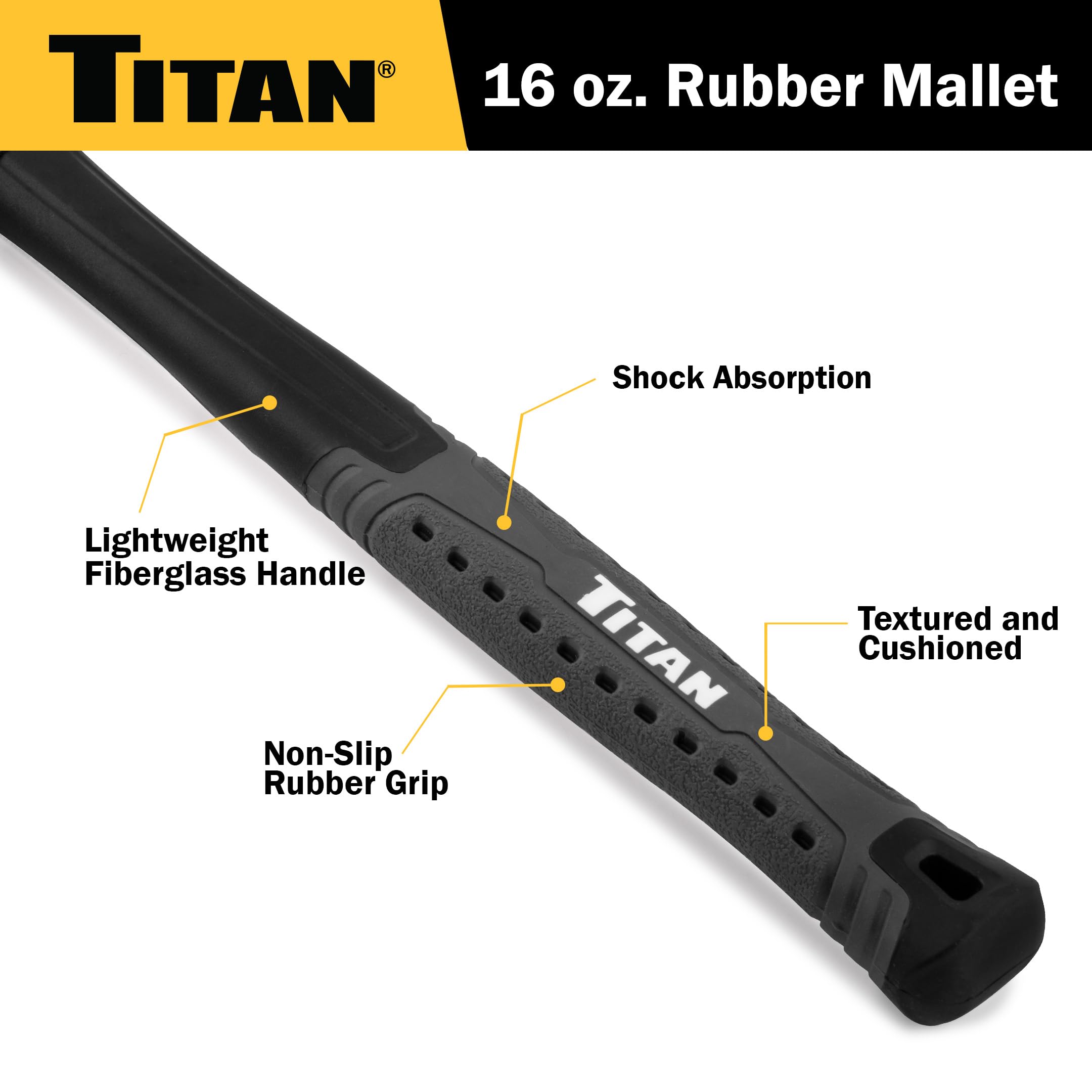 Titan 63106 - Martello in gomma bianca, 453,6 g