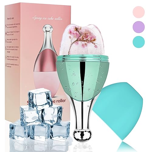 Rodillo de hielo, rodillo de hielo para la hinchazón de la cara y los ojos, alivio del dolor, rodillo de hielo en aerosol, masajeador facial,