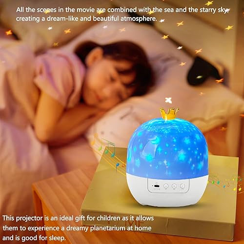 Miniatura 7 de 21 juegos de películas, proyector de luz nocturna para dormitorio de niños, techo, control remoto y altavoz Bluetooth, proyector de luz nocturna