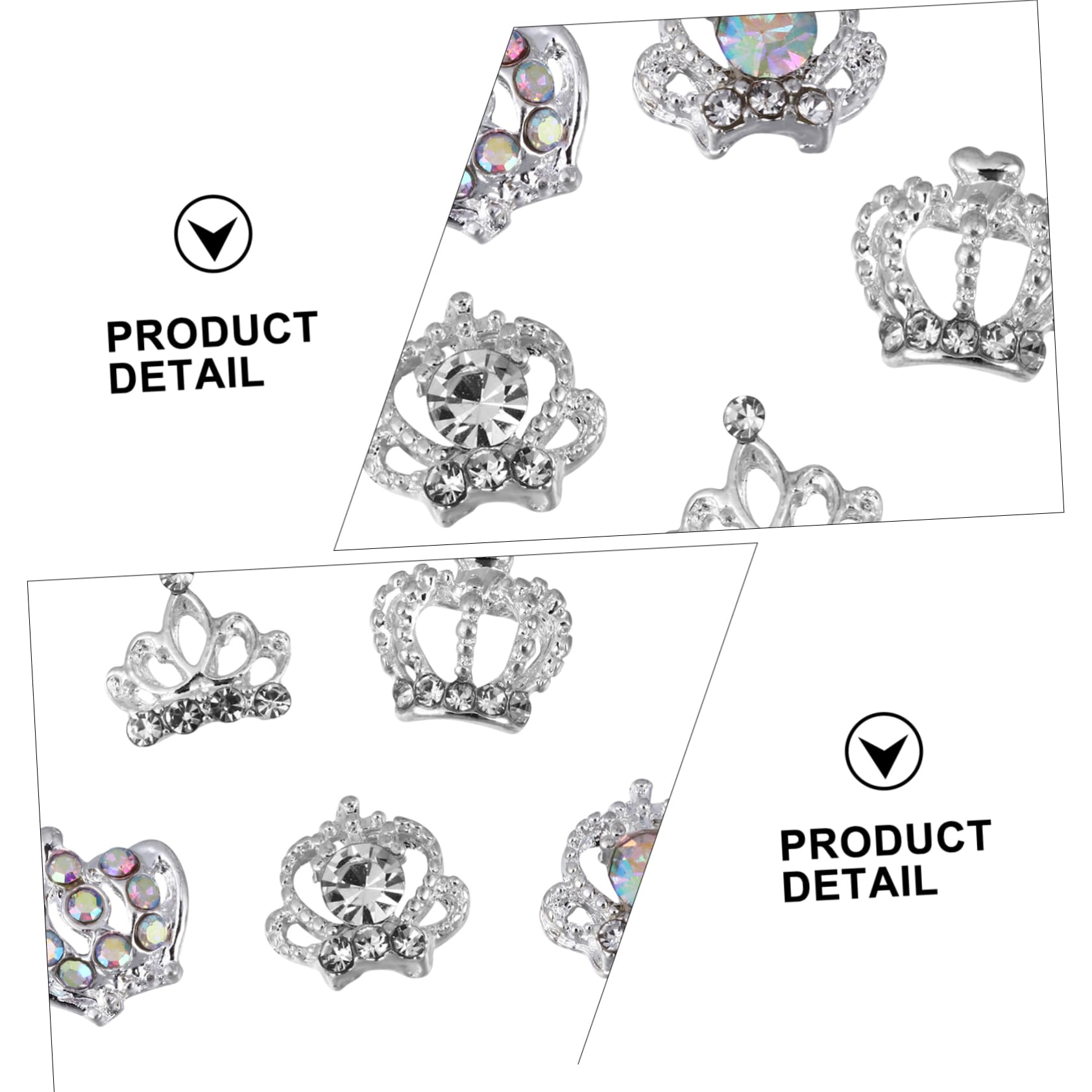 FOMIYES 3 Set Di Ciondoli Per Nail Art A Forma Di in Lega Per Decorazioni Di Unghie Strass Accessori Per Manicure Alla Moda 50 Pezzi*3
