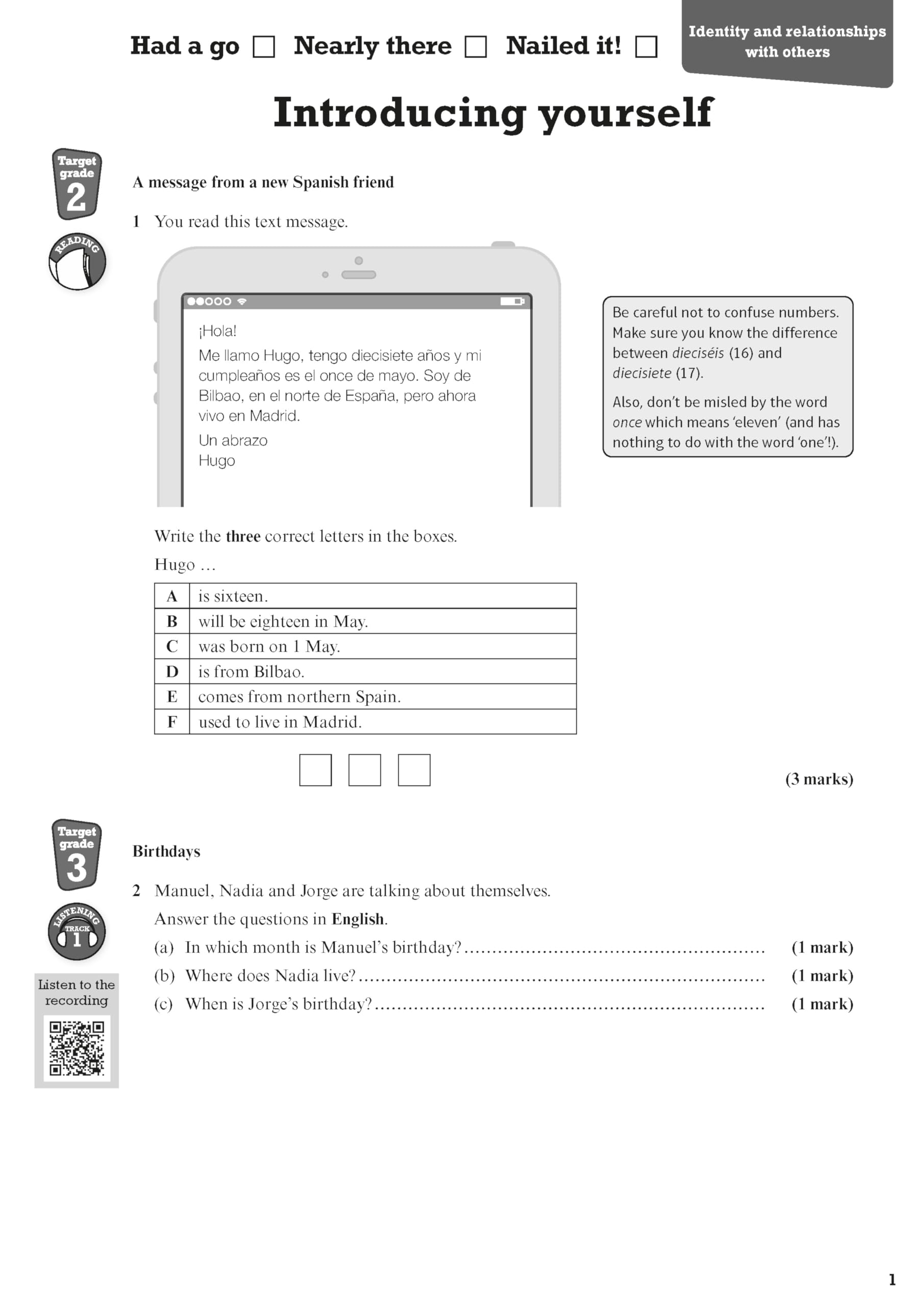 Pearson Revise AQA GCSE Spanish Revision Workbook - for 2026, 2027 exams