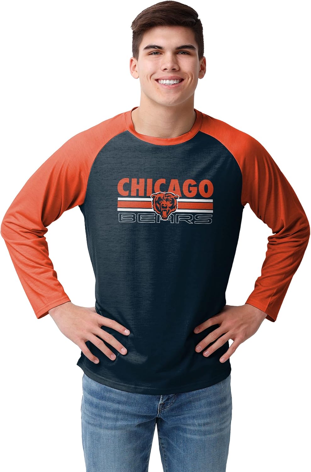 FOCO NFL Mens NFL Team Logo Raglan T-Shirt