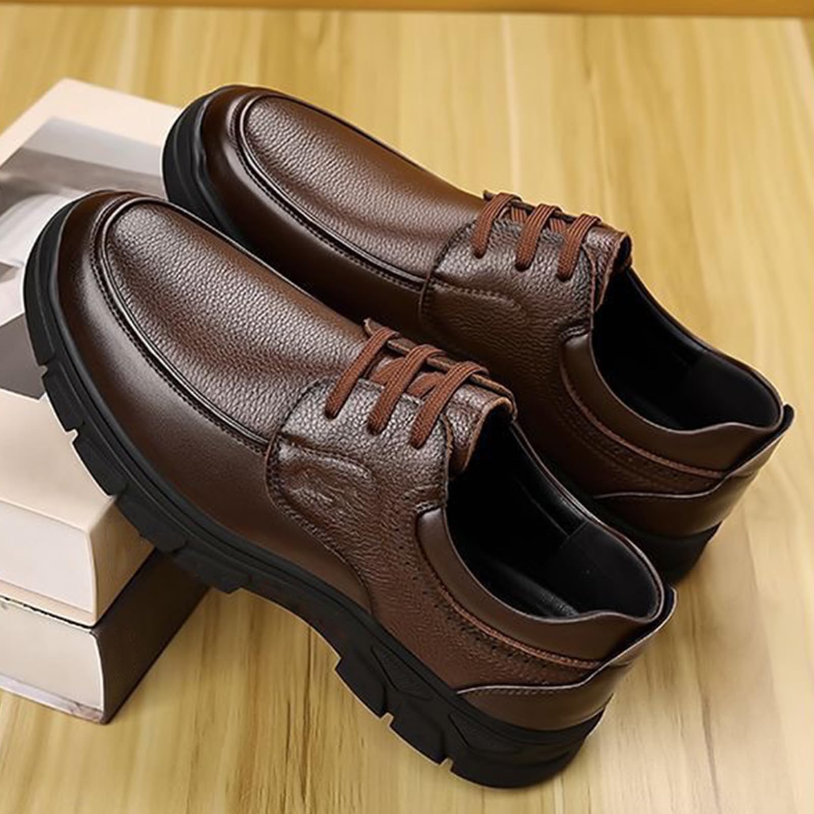 Scarpe Eleganti da Uomo | con Punta Arrotondata, in Pelle, con Lacci, Casual, Formali, Oxford, matrimonio, ufficio