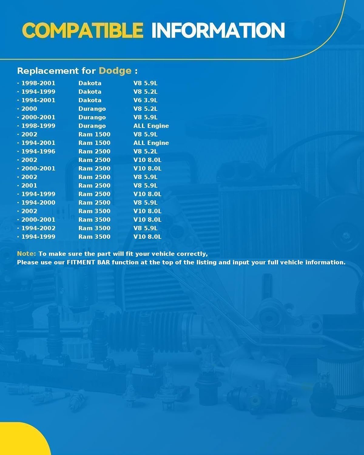PHILTOP 57553 AC Compressor for Ram1500, Ram2500 V10/V8, Ram3500 V10/V8 1994-2002; Da-ko-ta 1994-2001, Durango 1998-2001