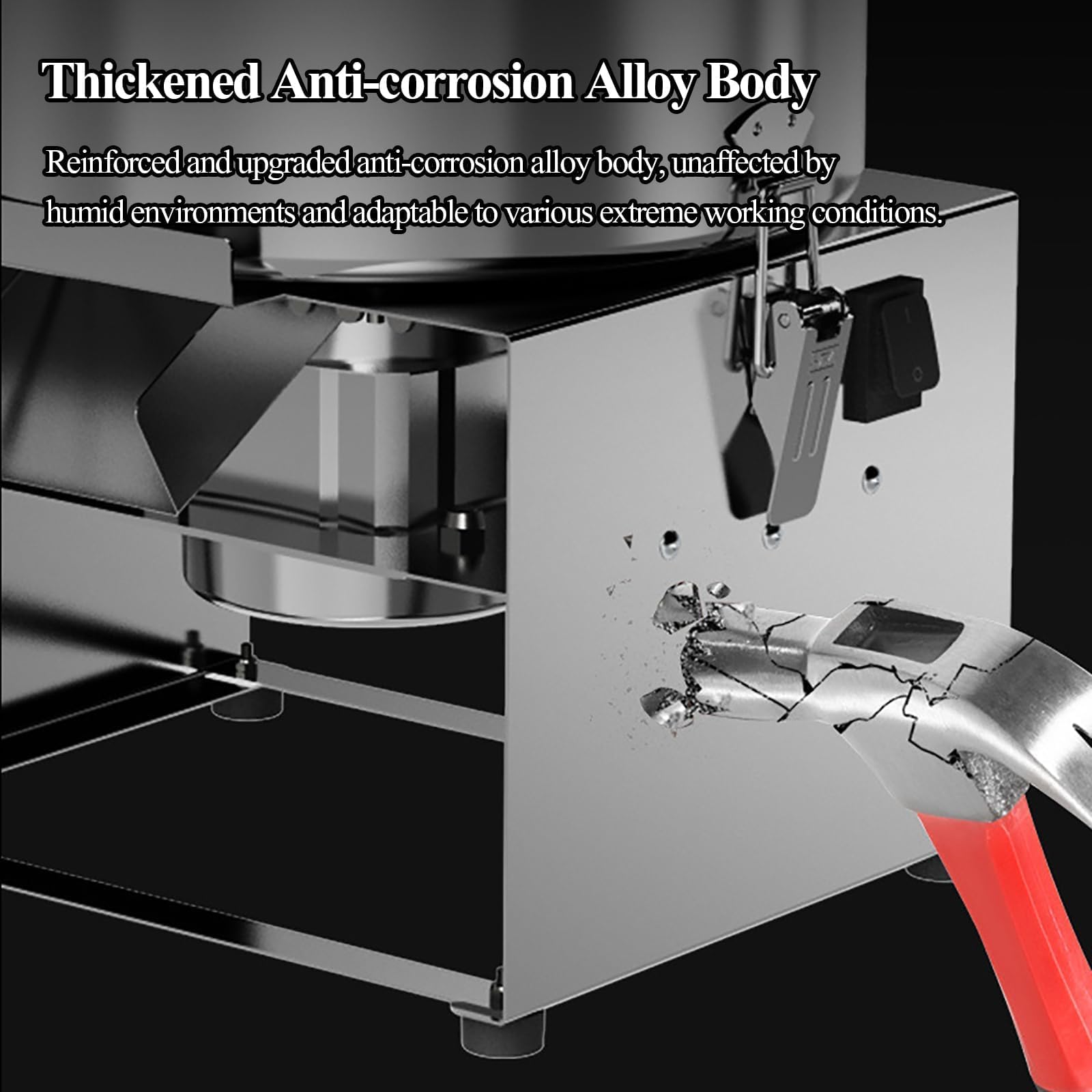 Picadora de verduras, trituradora de acero inoxidable resistente, 1500 W, 3000 R/min, ideal para procesamiento de alimentos de cocina y aves de corral