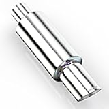 MZS Exhaust Muffler, Straight Through Stainless Steel Exhaust Tip 15