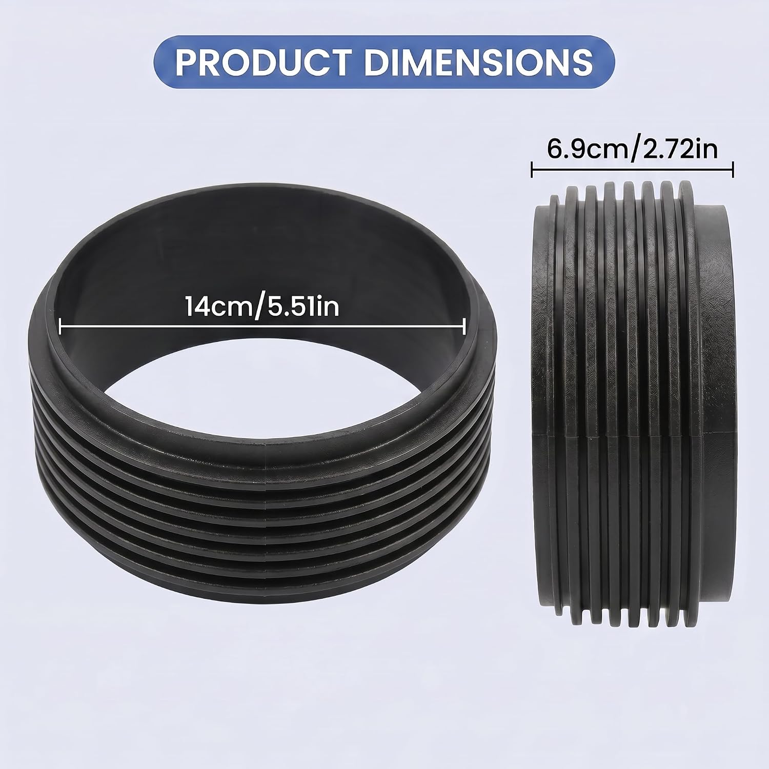 Spark Jet Pump Wear Ring Compatible with Seadoo SPARK ACE 900 TRIXX Model 267000617 267000813, High Performance Motorboat Replacement Wear Ring, Black