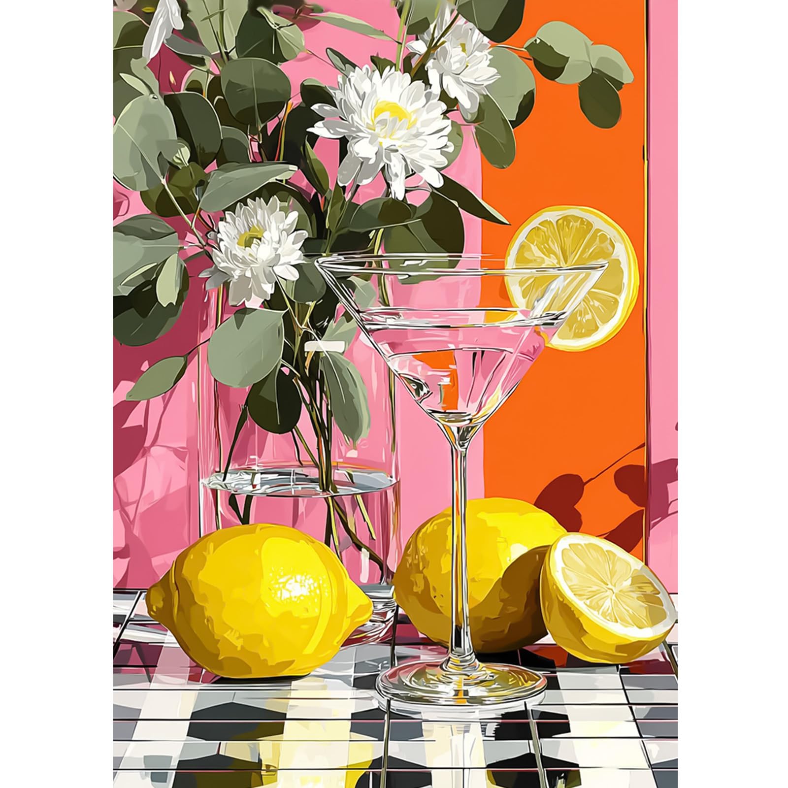 CEOVR Lemon Diamond Painting Kits Adults DIY Diamond Art Kits Adult 30x40cm Lemon on the Table 5D Gem Art Craft Set for Leisure Time