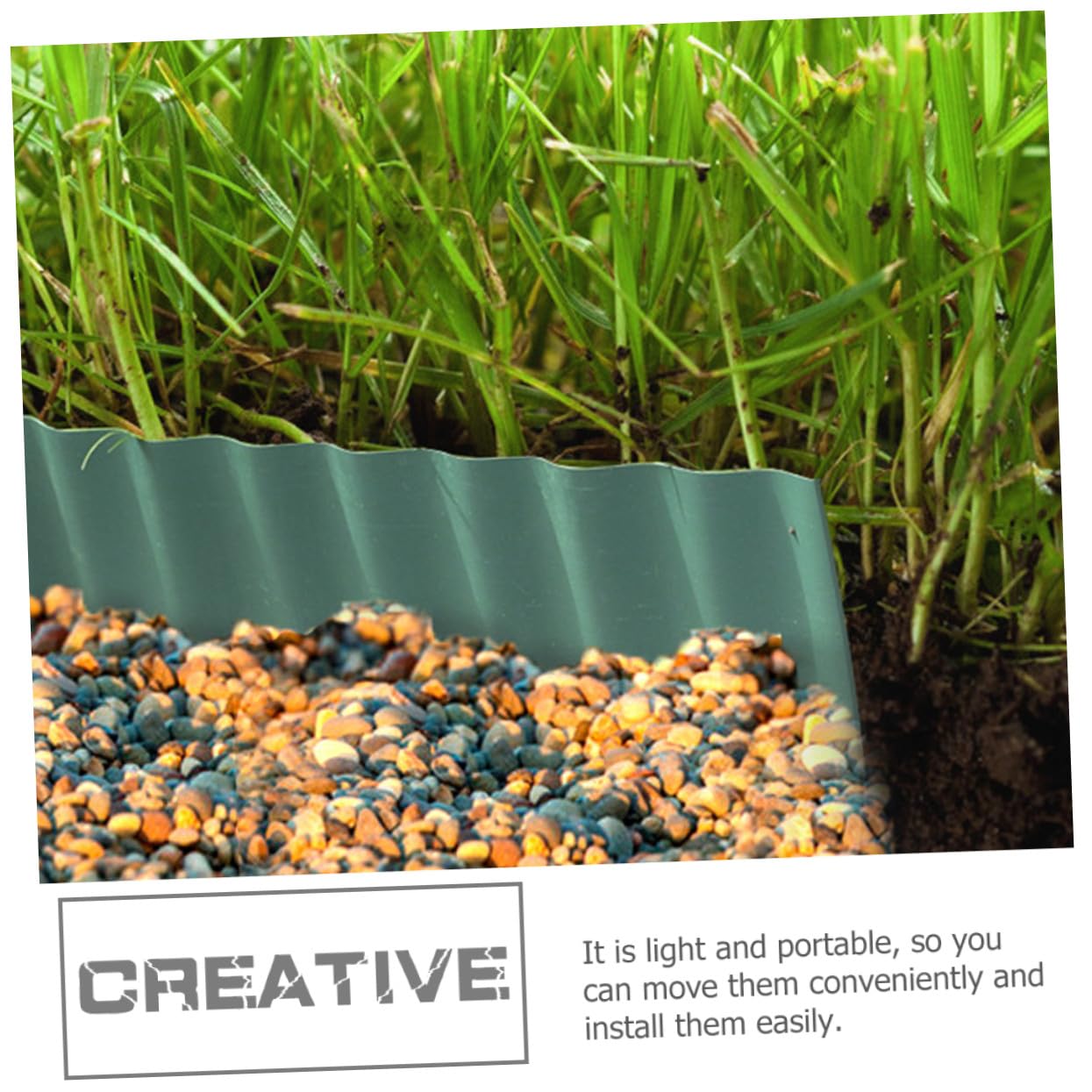BESTonZON Recinzione da Ondulata in Plastica Bordura per Aiuole e Flessibile e Riutilizzabile per Decorazioni Esterni Partizione Cortile Naturale e Resistente