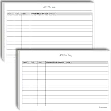 Activity Log Notepads2 Pack, 50 Pages Each Pad Planners to List a Task, Action or Contact. A Versatile Work Tool to Track Time & Office Productivity. 8.5 X 5.5, A5 Sheets.