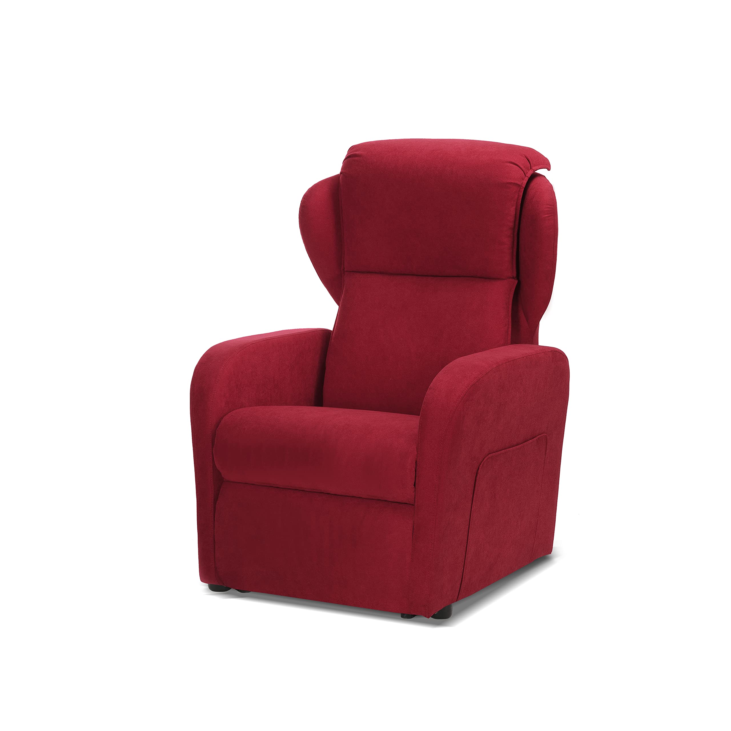 Fisiomatic® - Poltrona elettrica reclinabile - 2 motori indipendenti – Poltrona Anziani Made in Italy – Passaggio porte – Poltrona relax alzapersona – Mod.Chloe (Red)
