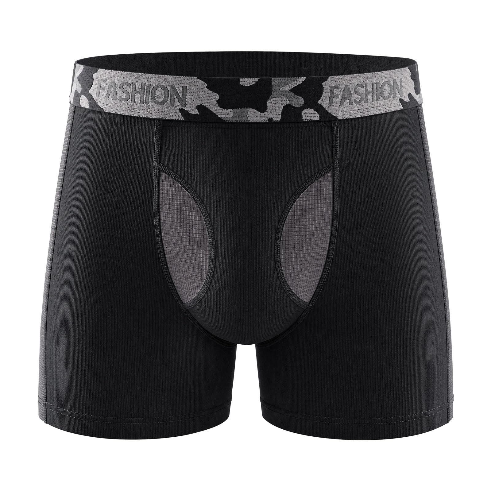 Calzoncillos Incontinencia Hombre 120 ml, Boxer Absorbente Lavable y Reutilizable Transpirable de Secado Rápido Anti Fugas Ropa Interior Deportiva Cómoda para Uso Diario, Negro M