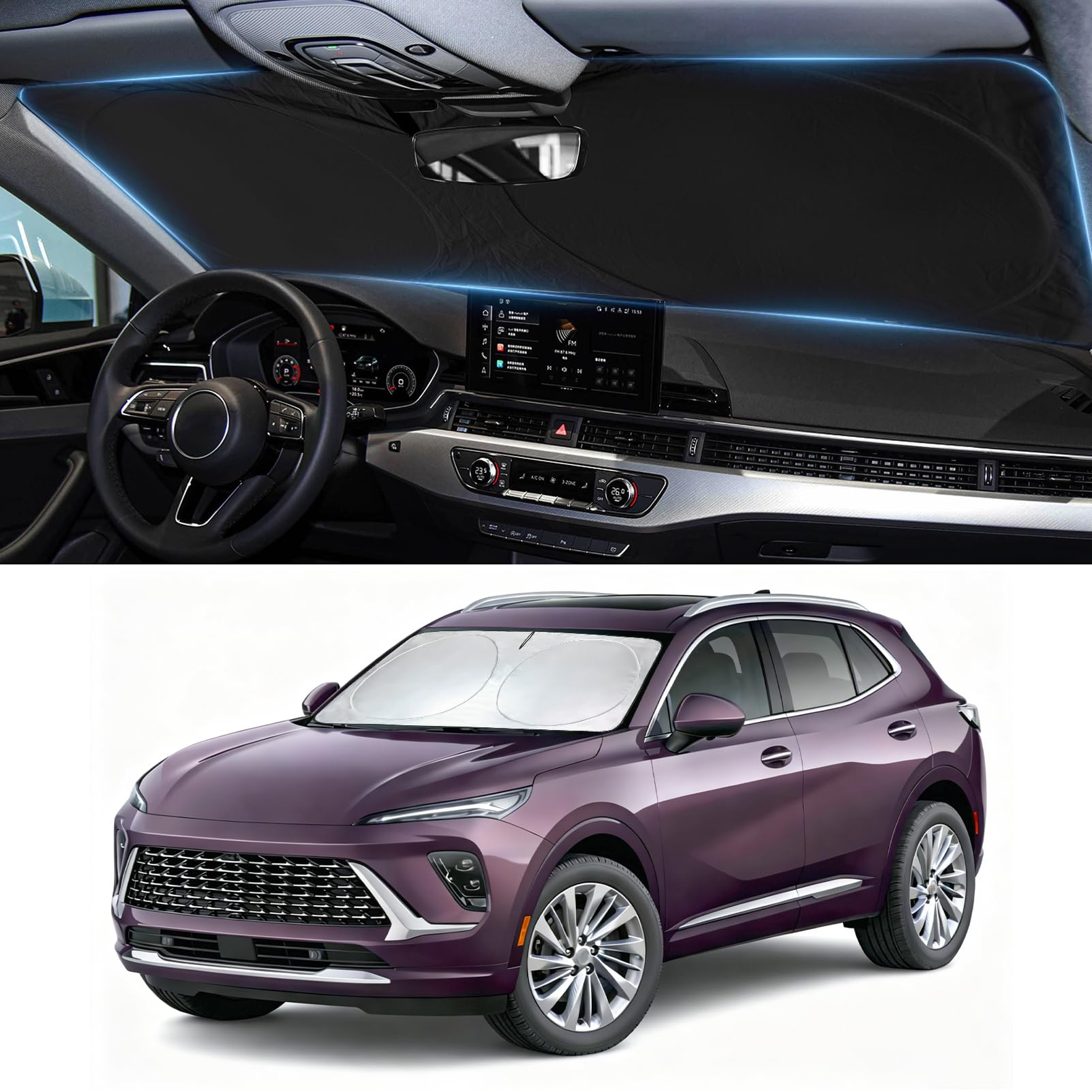 Windshield Sun Shade for Buick Envision 2021-2023 2024 2025 2026 Sunshade