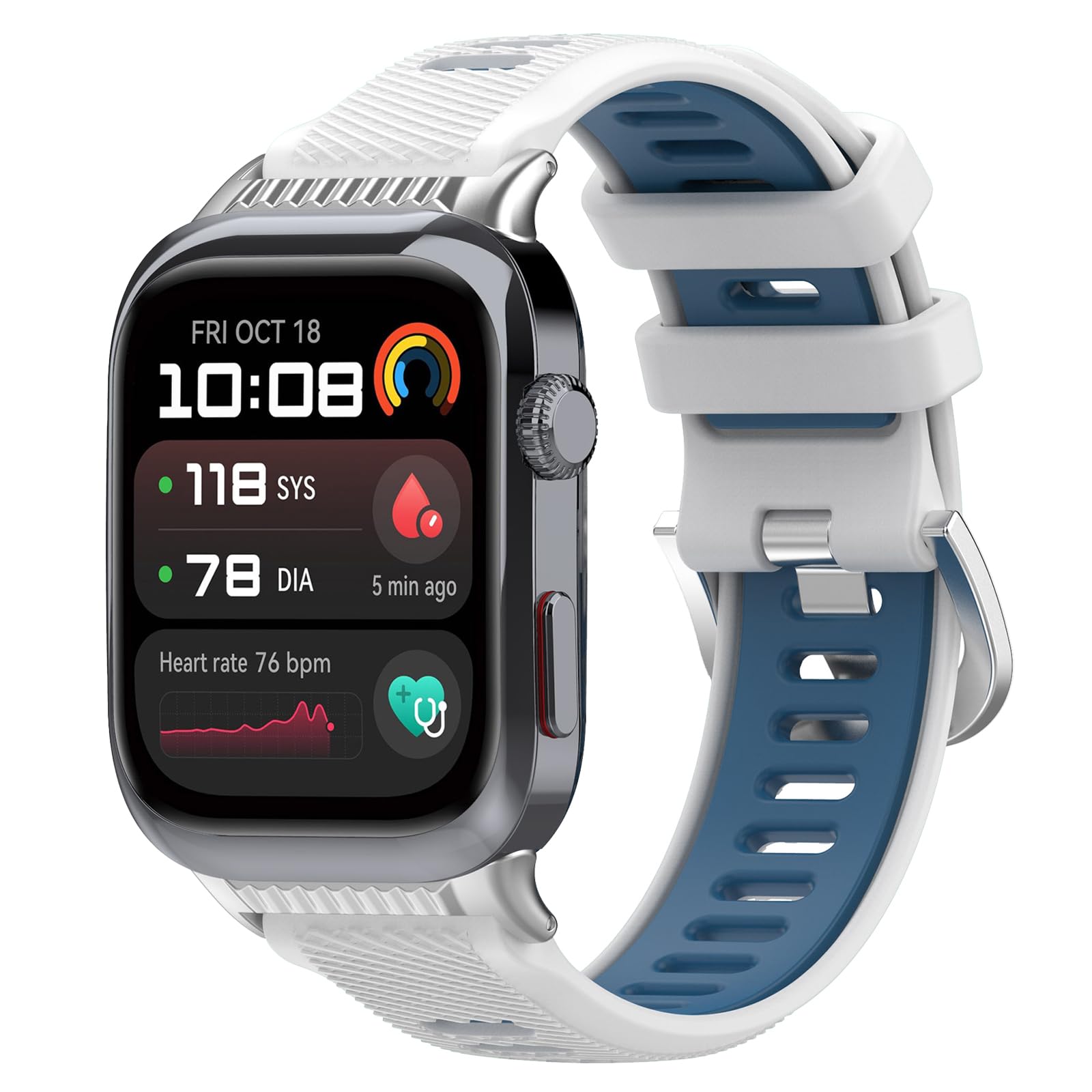 Zapasowy pasek kompatybilny z Huawei Watch D2, miękki, oddychający, silikonowy, sportowy, metalowa klamra do Huawei Watch D2, dla mężczyzn i kobiet