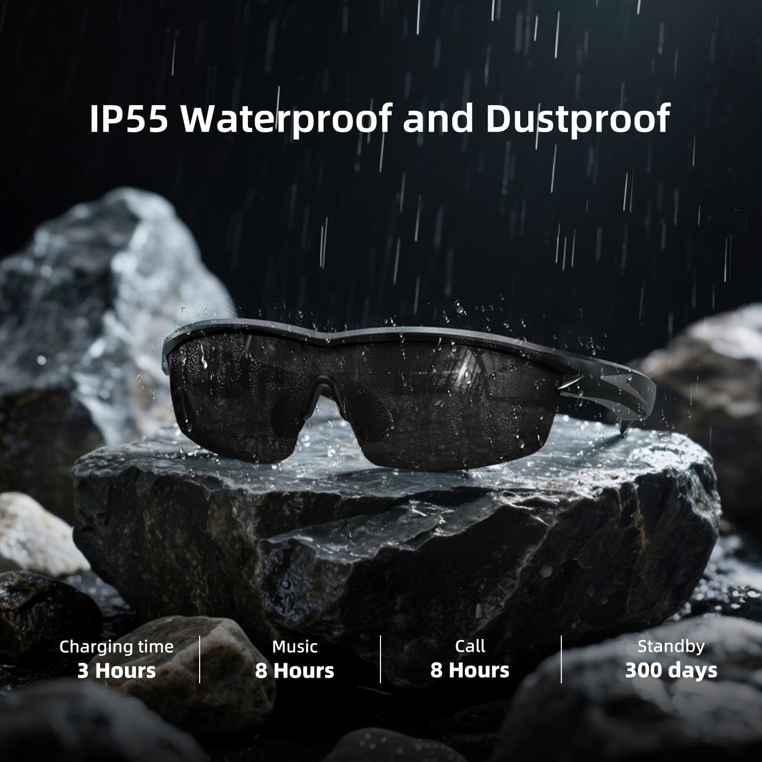 Bluetooth Audio Smart Glasses for Cycling & Running | Polarized Sports Sunglasses w... - Image 7