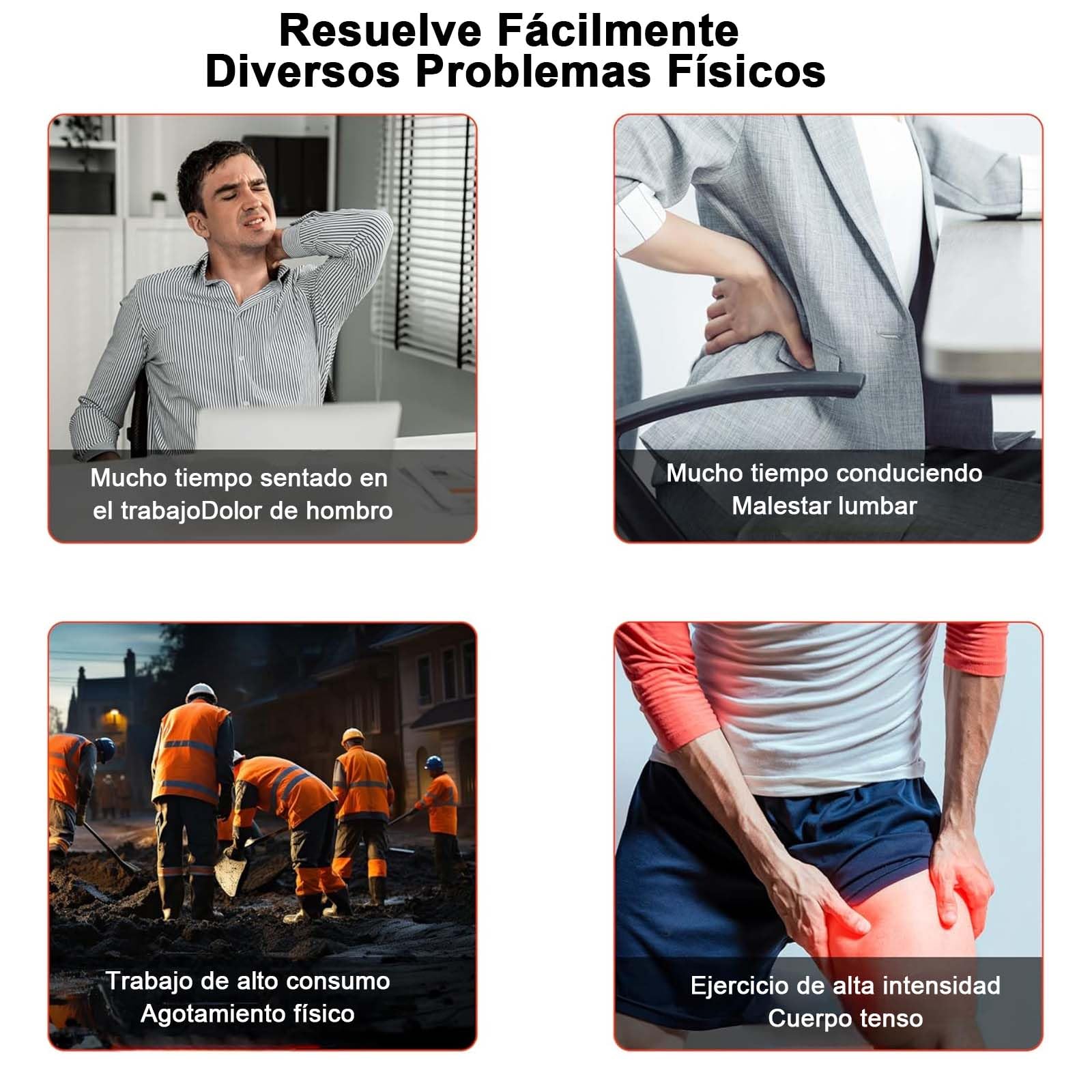 Máquina rodante de microvibración, masajeador corporal portátil, cuidado de la salud, calma el dolor de hombros y cuello, uso doméstico, Elizia ETCRO02 (plateado)