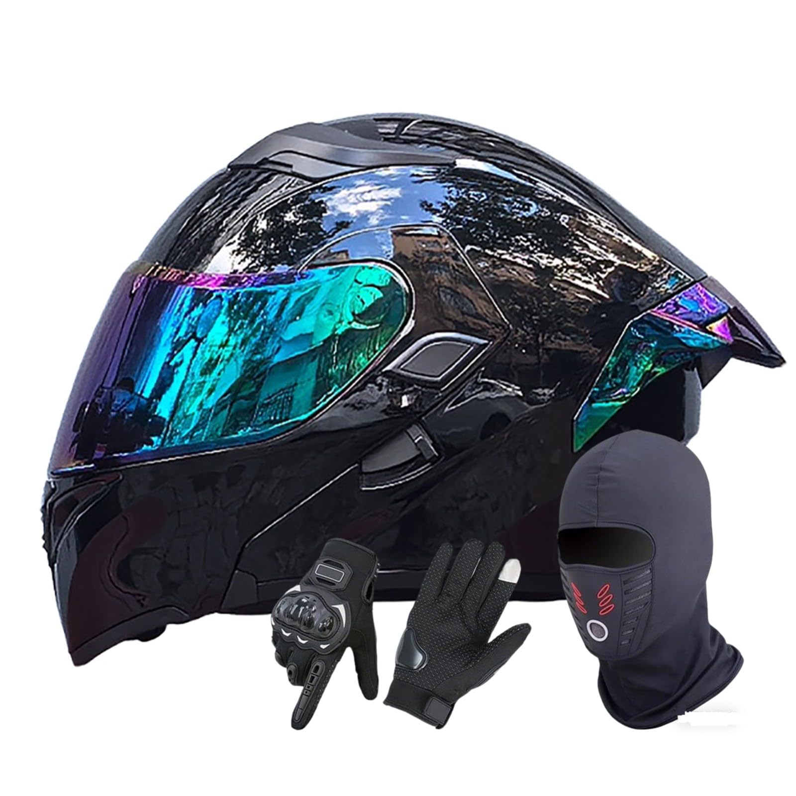 Casque moto modulable visière relevable sans buée taille 57-58cm - 8