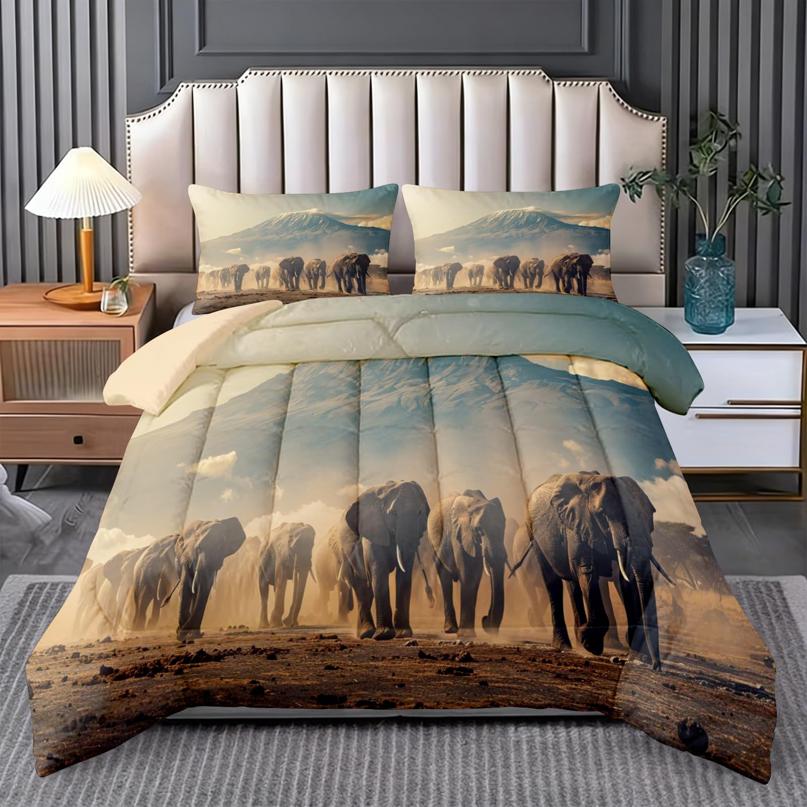Generisch Elefant Bettdecke ohne Bezug 135x200 Sommerdecke Leicht