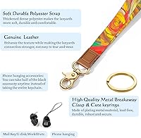 Vista 4 de ookizom Wristlet Keychains Wrist Lanyard Strap for Men & Women Lanyards for Keys Cute Key ID Badge & Wallet Holder