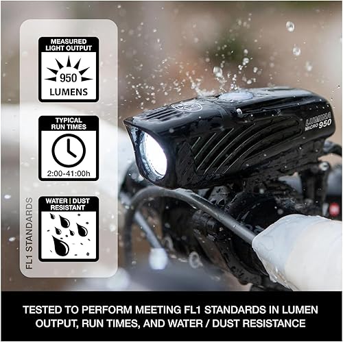 Miniatura 2 de NiteRider Lumina Micro 950 Lumen LED USB recargable luz delantera para bicicleta